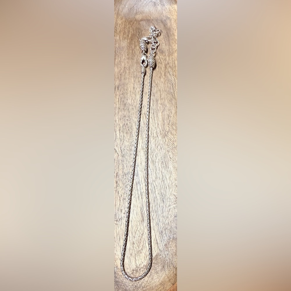 Brighton Silver-Tone Braided Necklace 16-20” adjustable